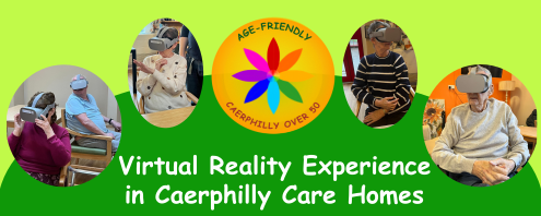 Care Home residents using VR headsets